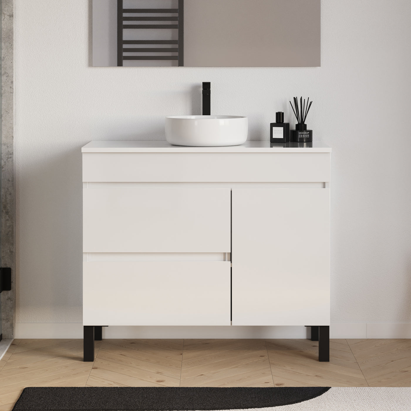 Meuble salle de bain LAZARO 120cm blanc vasque ares