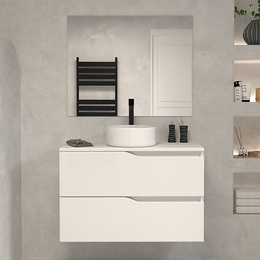 Meuble de salle de bain Luna 80 cm avec bol blanc
