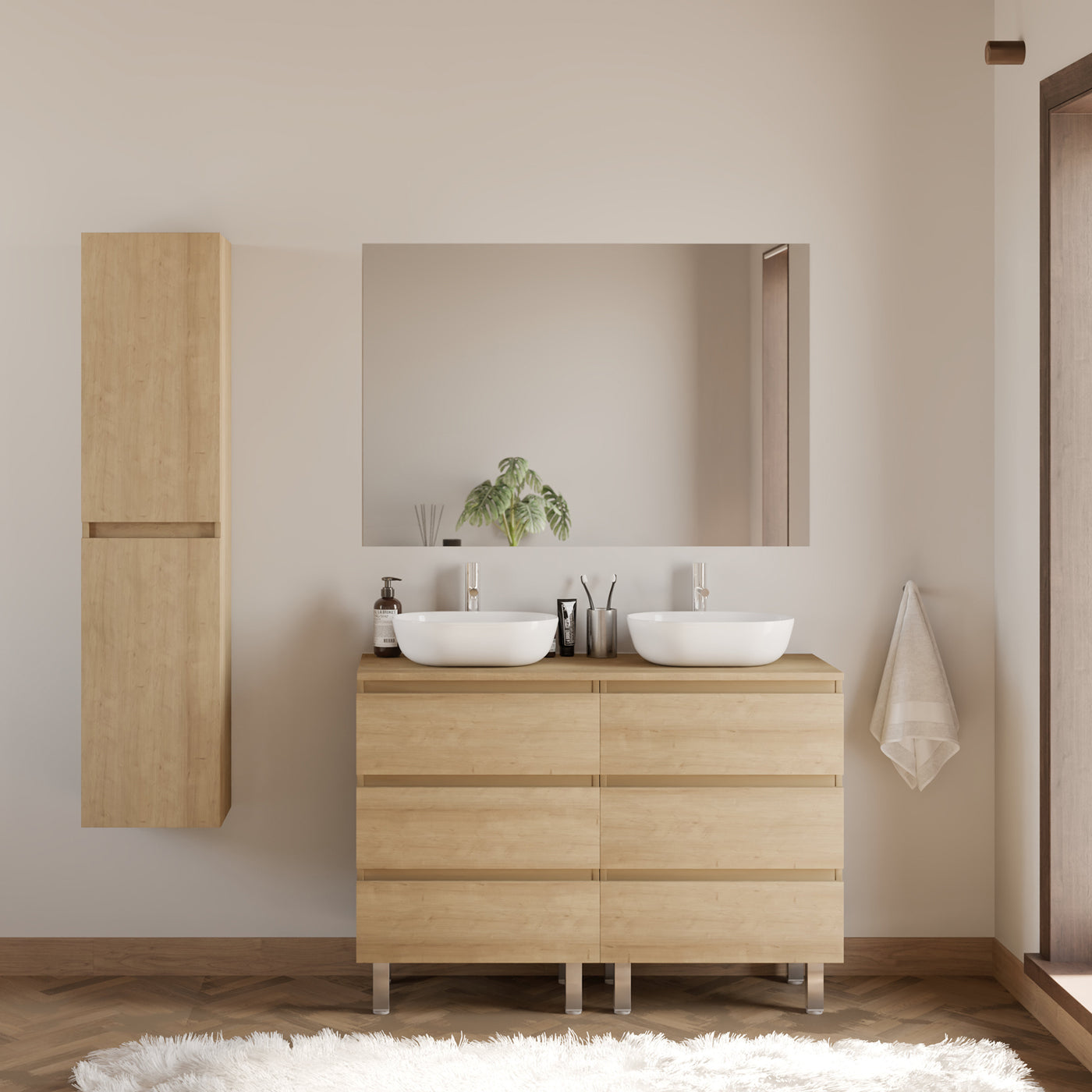 Meuble de salle de bain MAYOR 120 140 cm double zeus nebraska scene