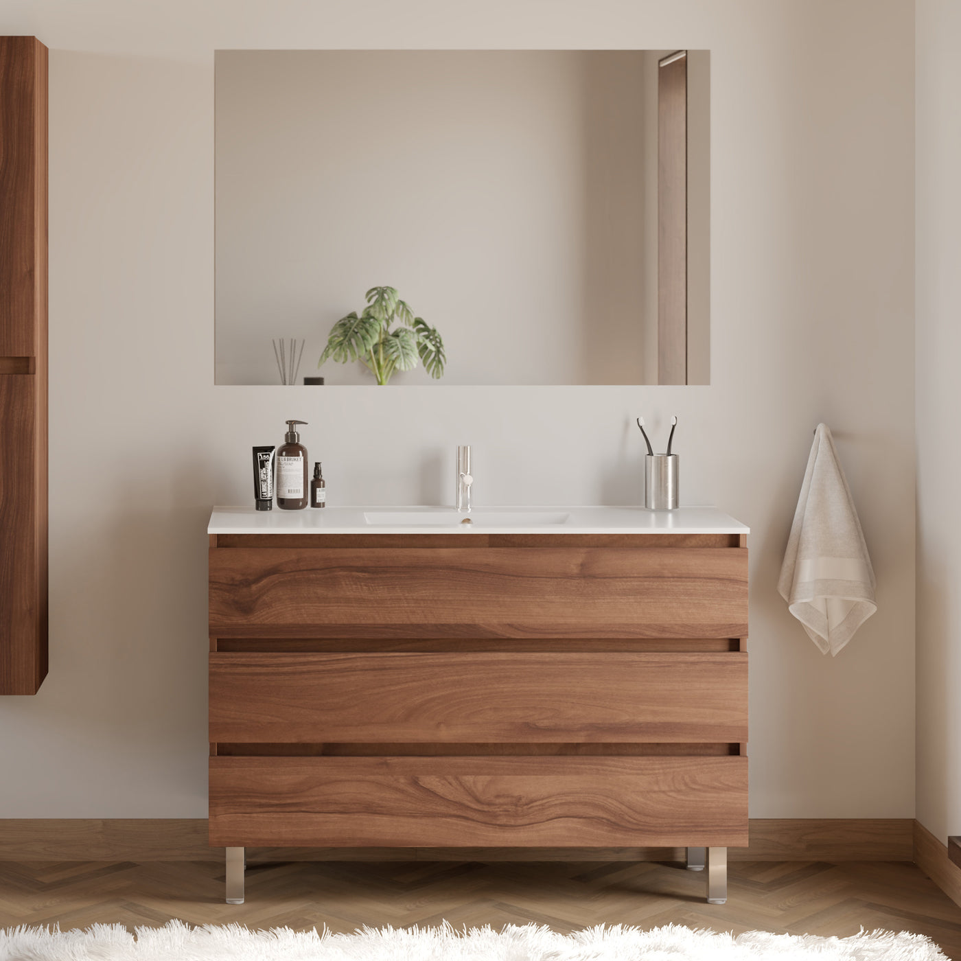 Meuble de salle de bain MAYOR 120 cm nogal