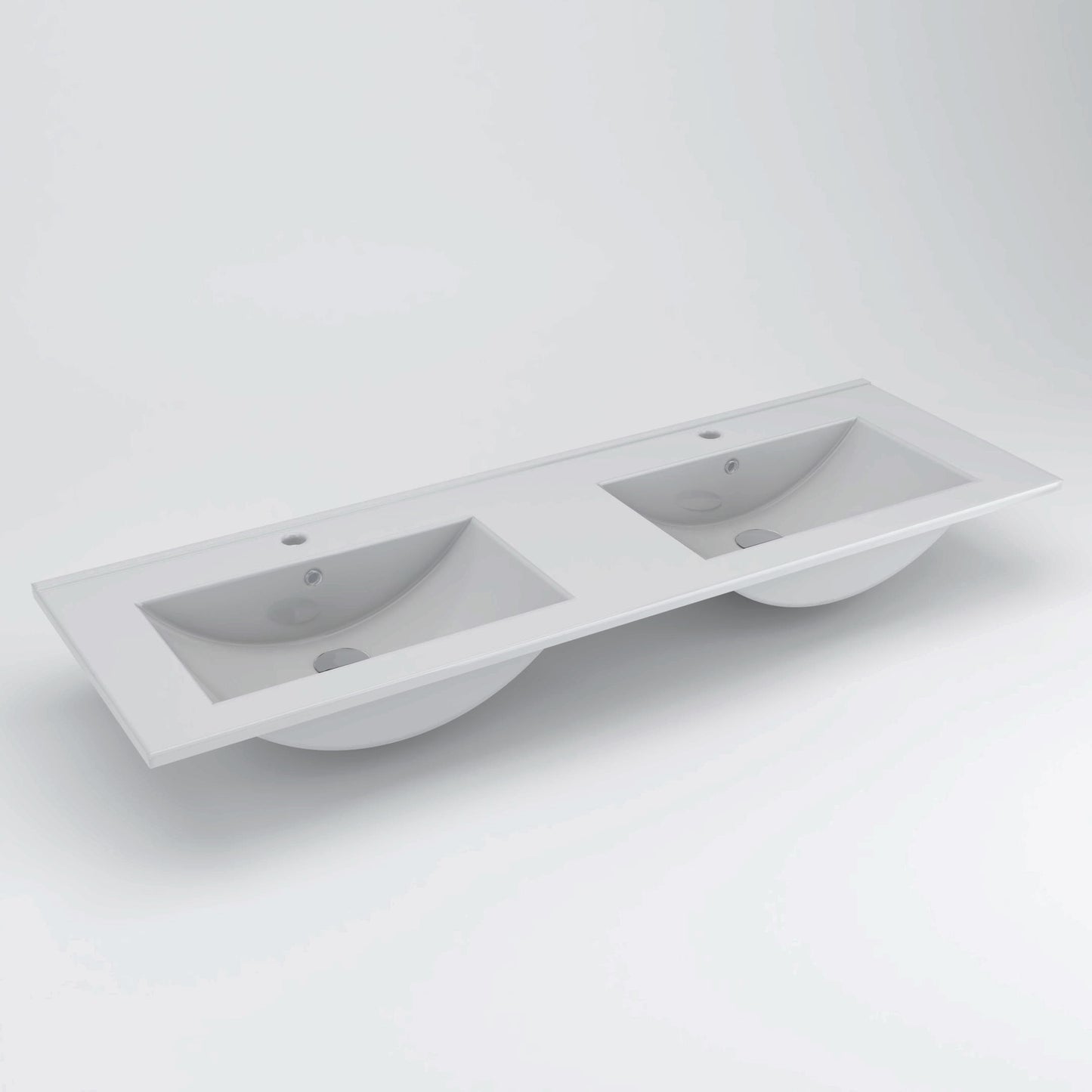 Meuble de salle de bain 120cm double vasque - 6 tiroirs - sans miroir - PALMA