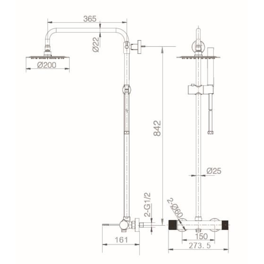 Plan Colonne de doucheline