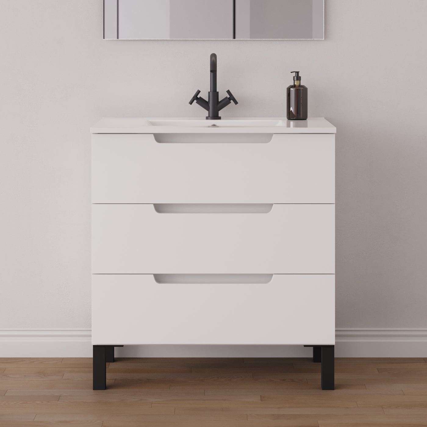 Meuble salle de bain RIZA 80cm blanc