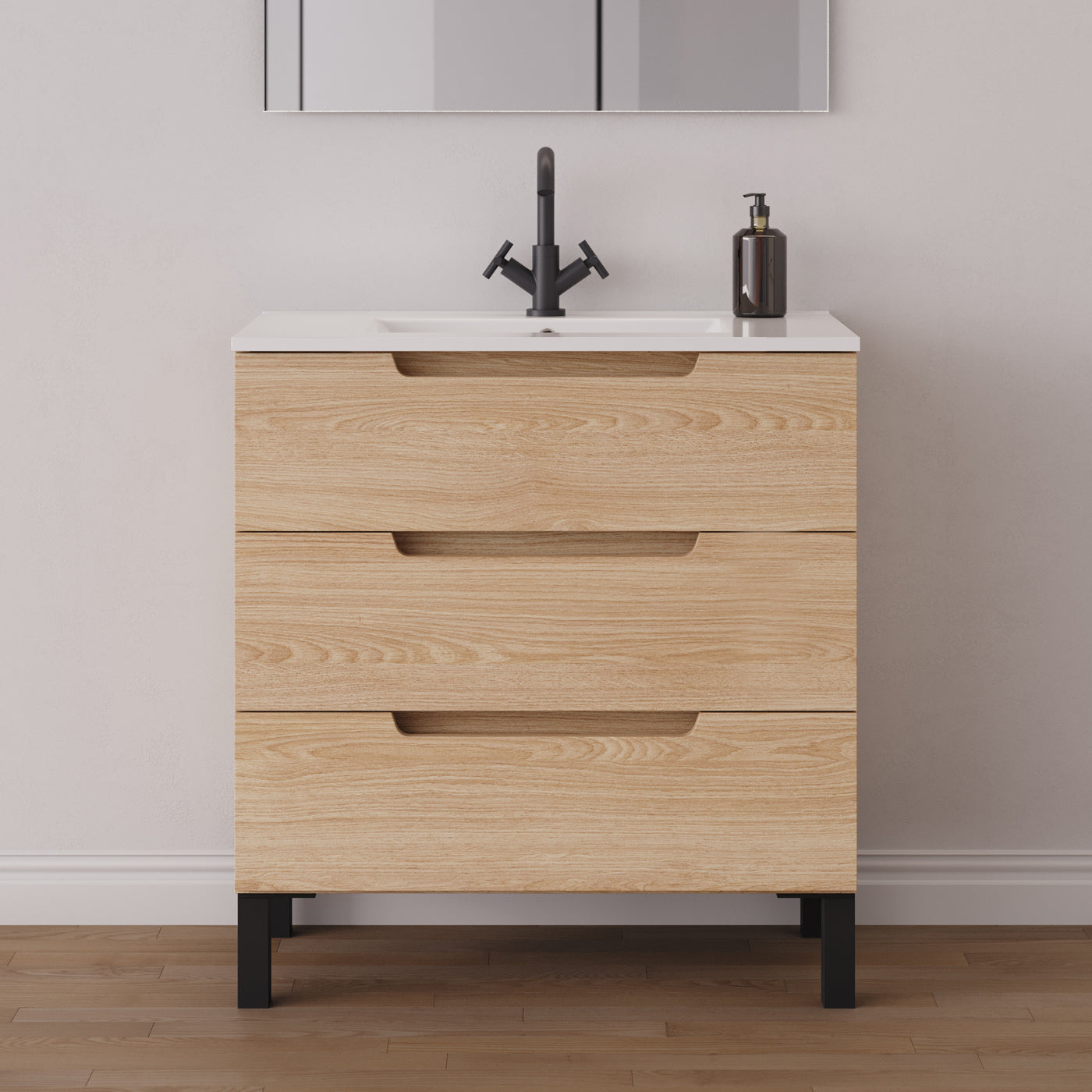 Meuble salle de bain RIZA 80cm roble era
