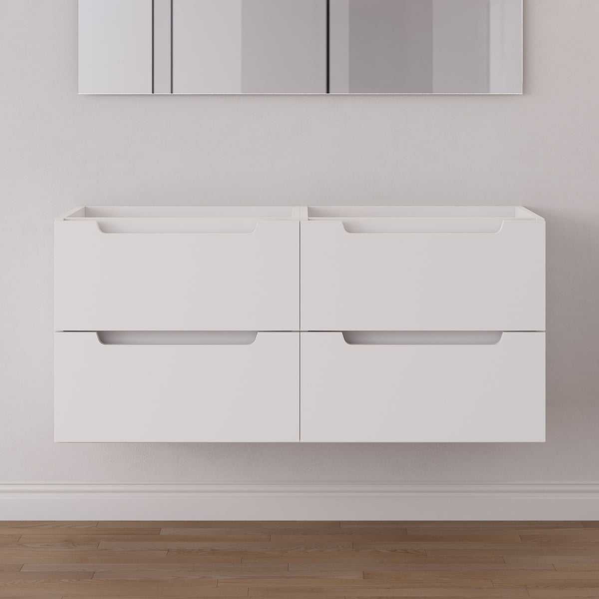 Meuble sous vasque SONRIZA 120 cm 4 tiroirs blanc