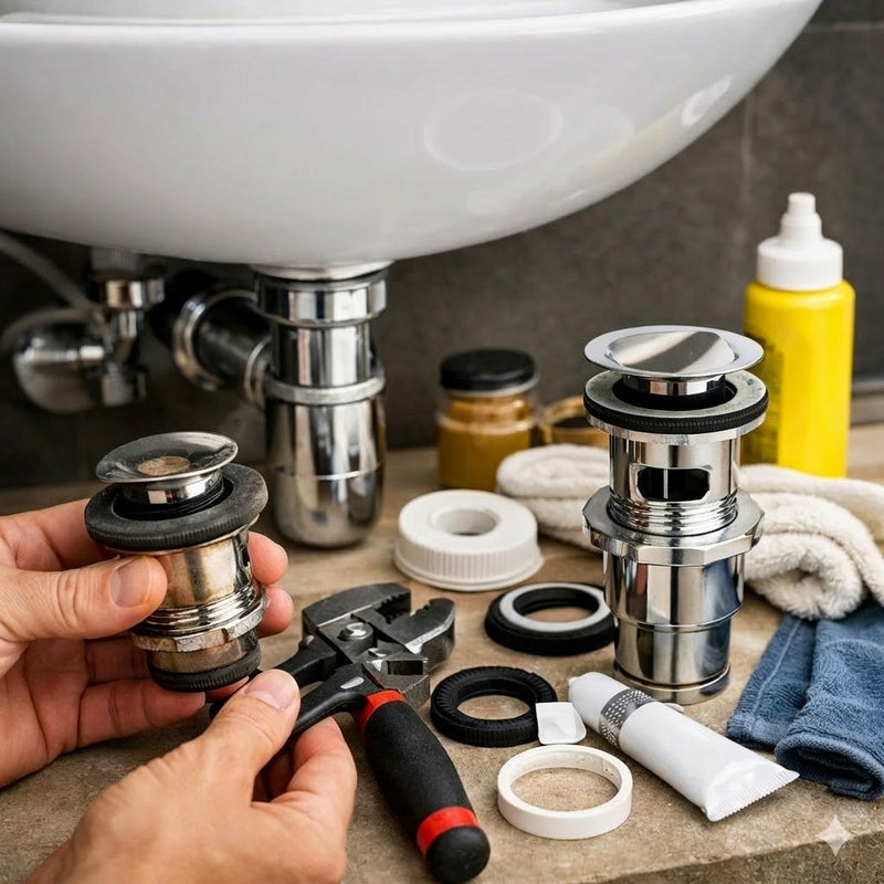 Changer la bonde d'un lavabo