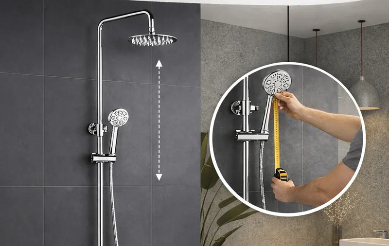 Hauteur fixation colonne de douche