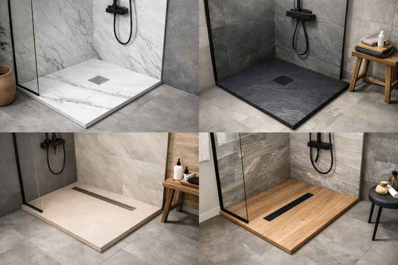 Matières receveur de douche