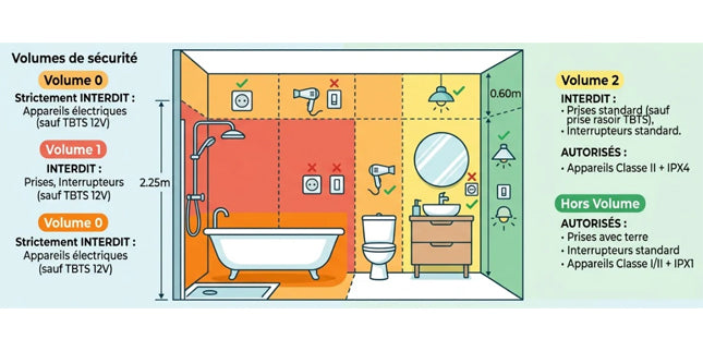 Norme NF C 15-100 pour salle de bain