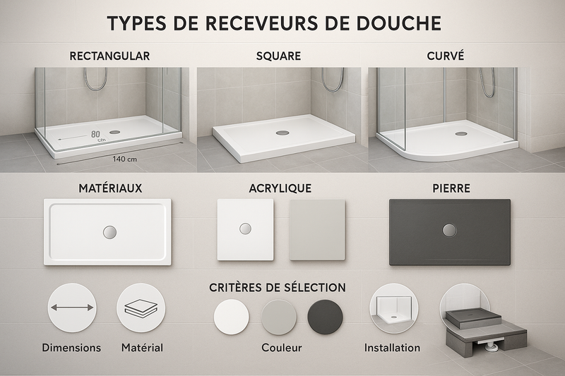 Les types de receveurs de douche