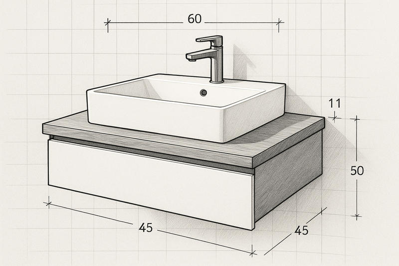 Hauteur vasque salle de bain