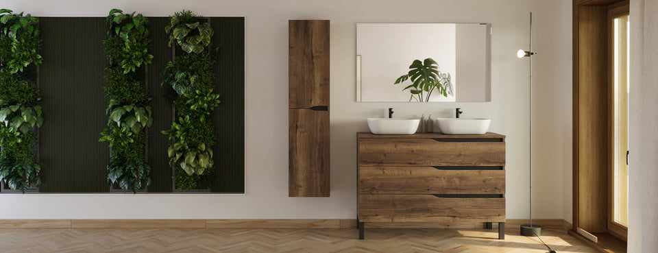 Ensemble meuble double vasque + colonne