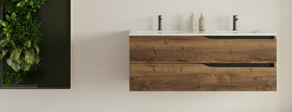 Meuble double vasque sans miroir