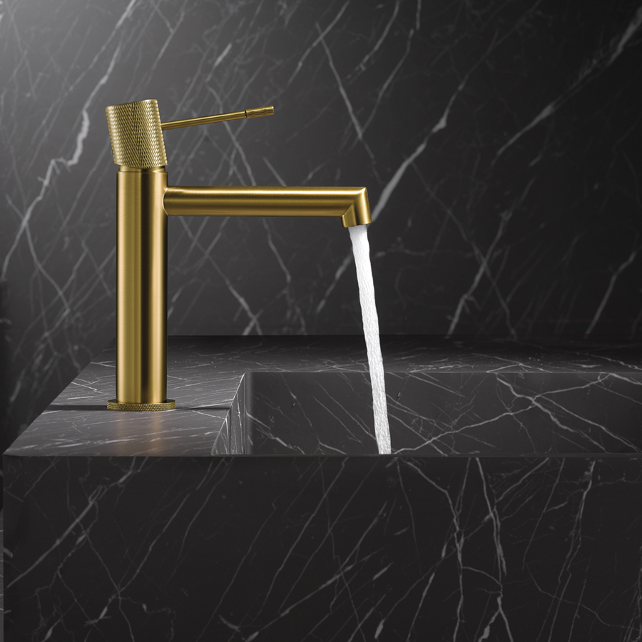 Mitigeur lavabo LINE - Or brossé