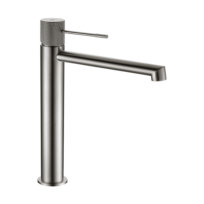 Mitigeur lavabo bec haut LINE - Nickel brossé