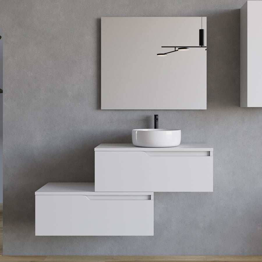 Meuble de salle de bain CADIX 120 cm blanc vasque ares