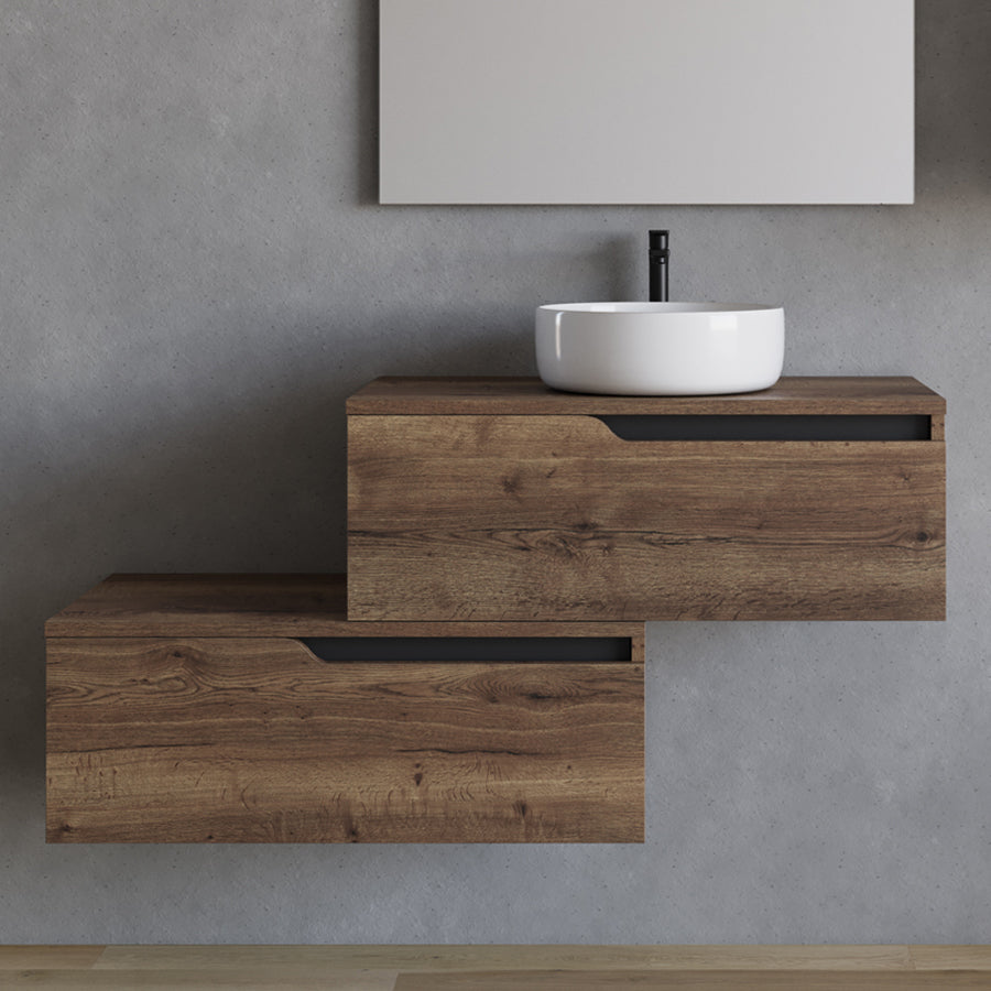 Meuble de salle de bain CADIX 120 cm tabaco vasque ares sans miroir
