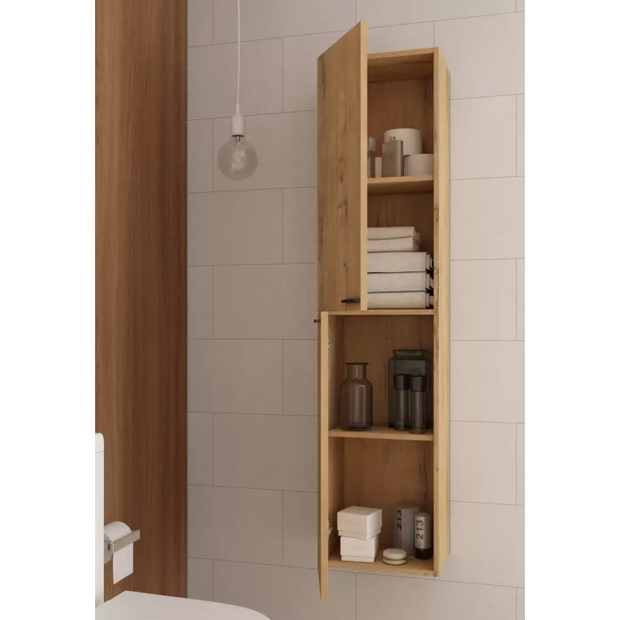 Colonne de rangement salle de bain KING portes ouvertes