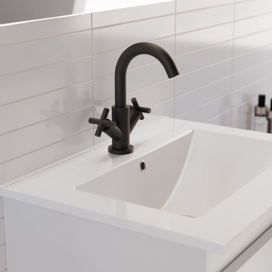 Robinet mélangeur lavabo CRUZETA - Anthracite