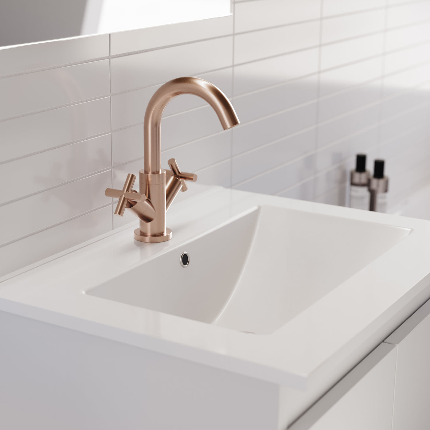 Robinet mélangeur lavabo CRUZETA - Cuivre mat