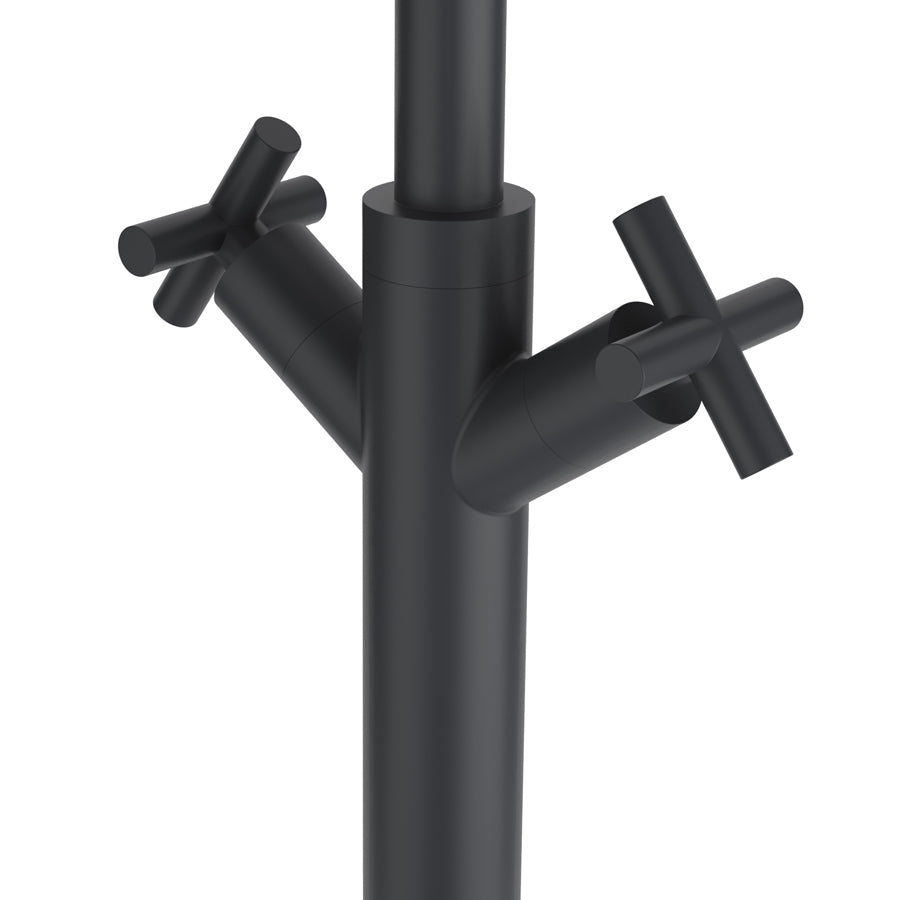 Robinet mélangeur lavabo bec haut CRUZETA - Anthracite