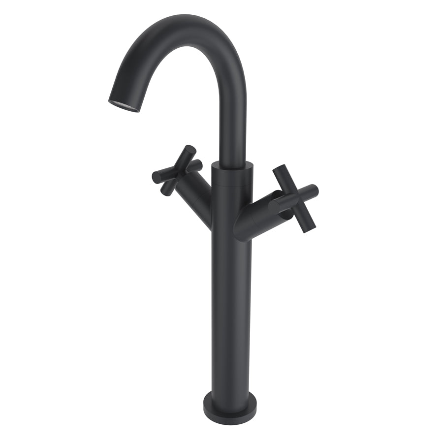 Robinet mélangeur lavabo bec haut CRUZETA - Anthracite