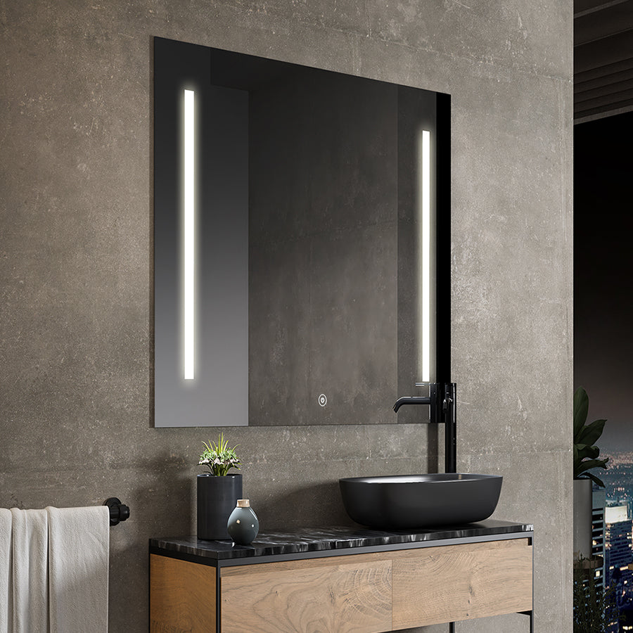 Miroir éclairage LED de salle de bain DEKA avec interrupteur tactile et anti-buée - 70x80cm