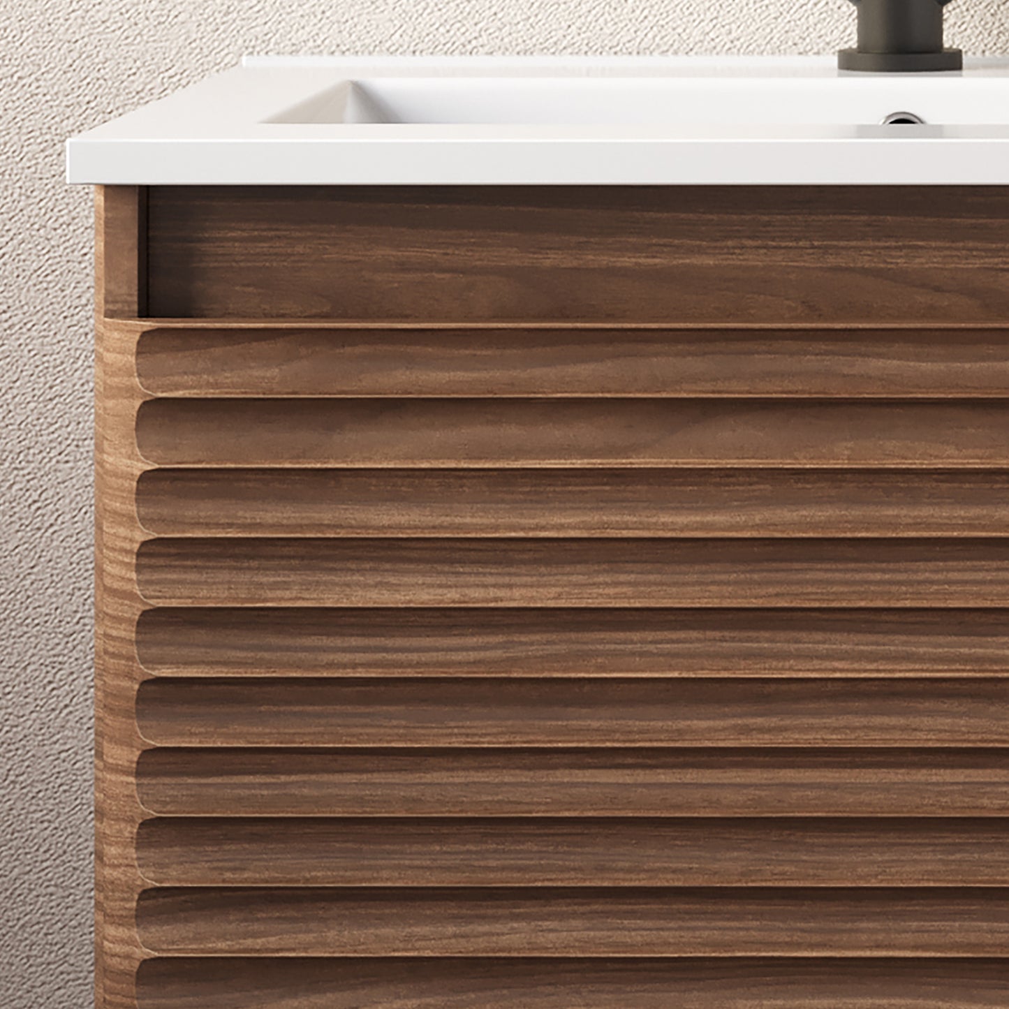 Meuble de salle de bain 120cm double vasque - 2 tiroirs - SUZA