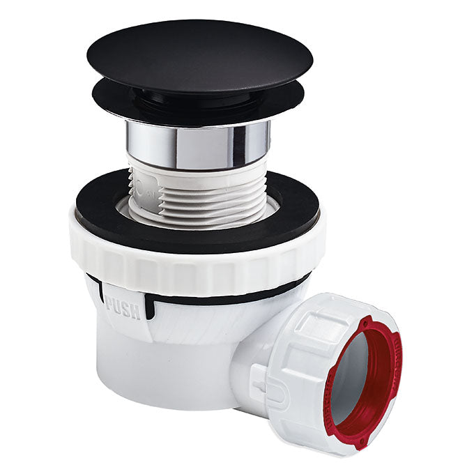 Vidage complet compact WIRQUIN - Clapet quick clac en laiton noir mat