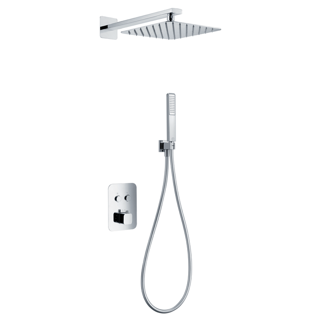 Colonne de douche thermostatique à encastrer MADEIRA - Chromé