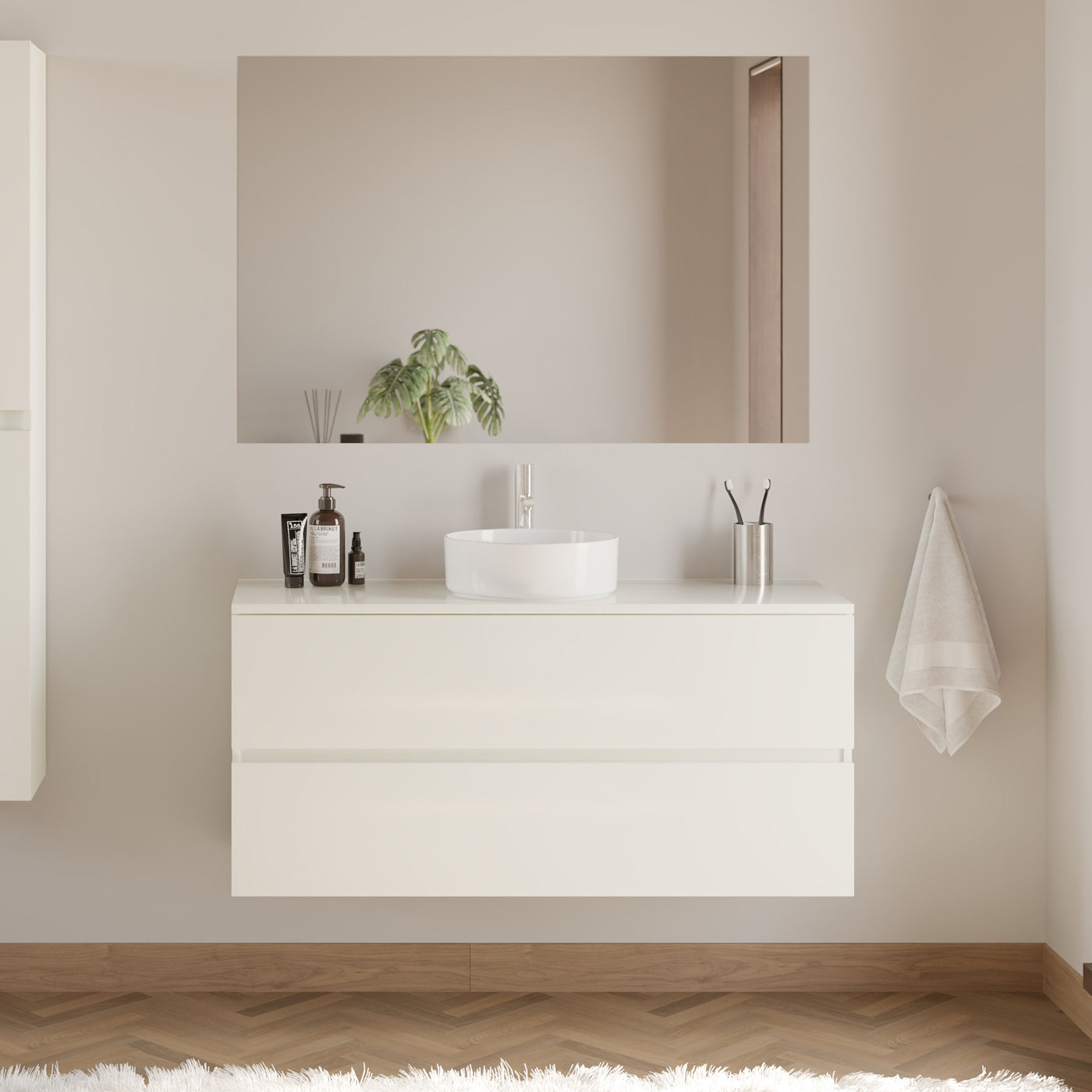 Meuble de salle de bain IDA 120 cm vasque ares blanc 