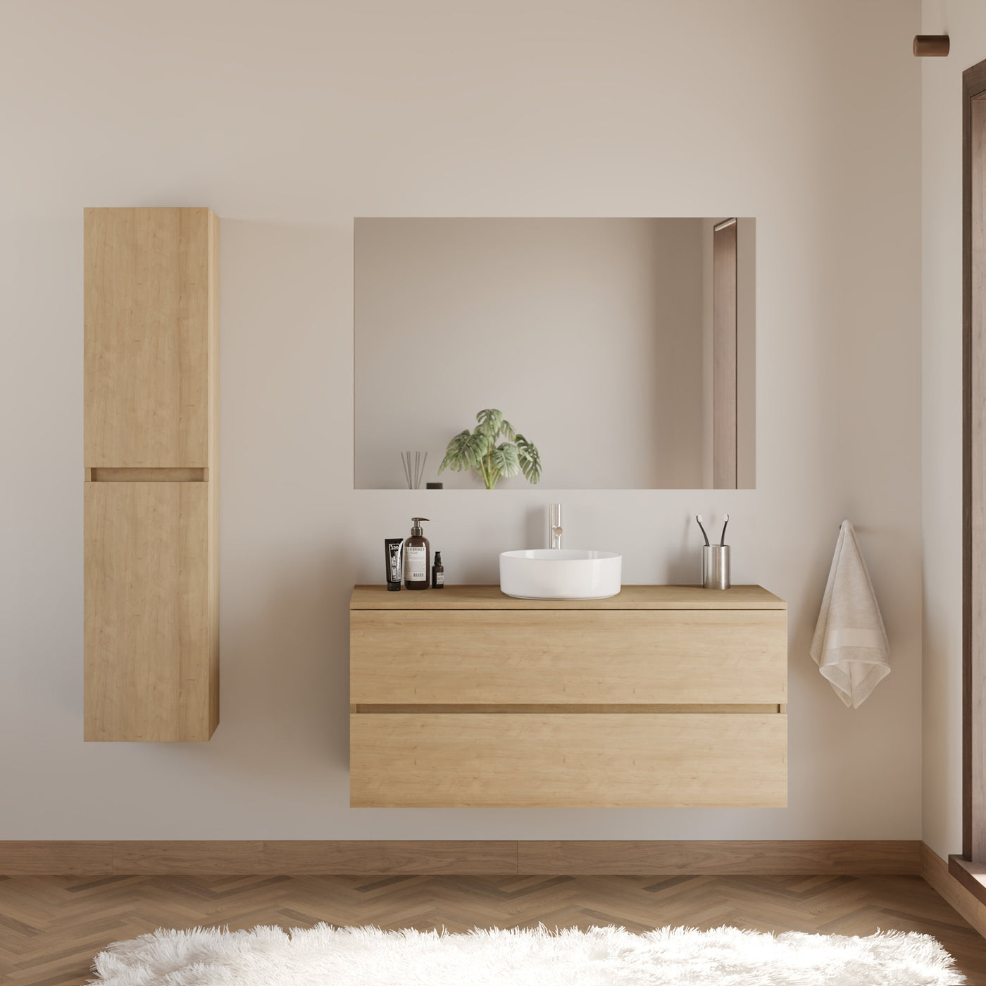 Meuble de salle de bain IDA 120 cm vasque ares nebraska scene 