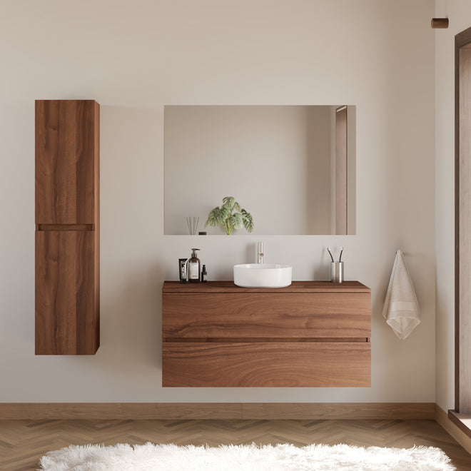 Meuble de salle de bain IDA 120 cm vasque ares nogal scene 