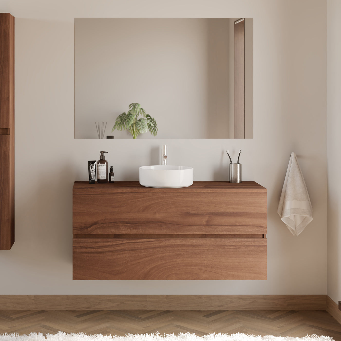 Meuble de salle de bain IDA 120 cm vasque ares nogal 