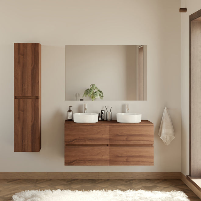 Meuble de salle de bain IDA 120 cm double ares nogal scene 