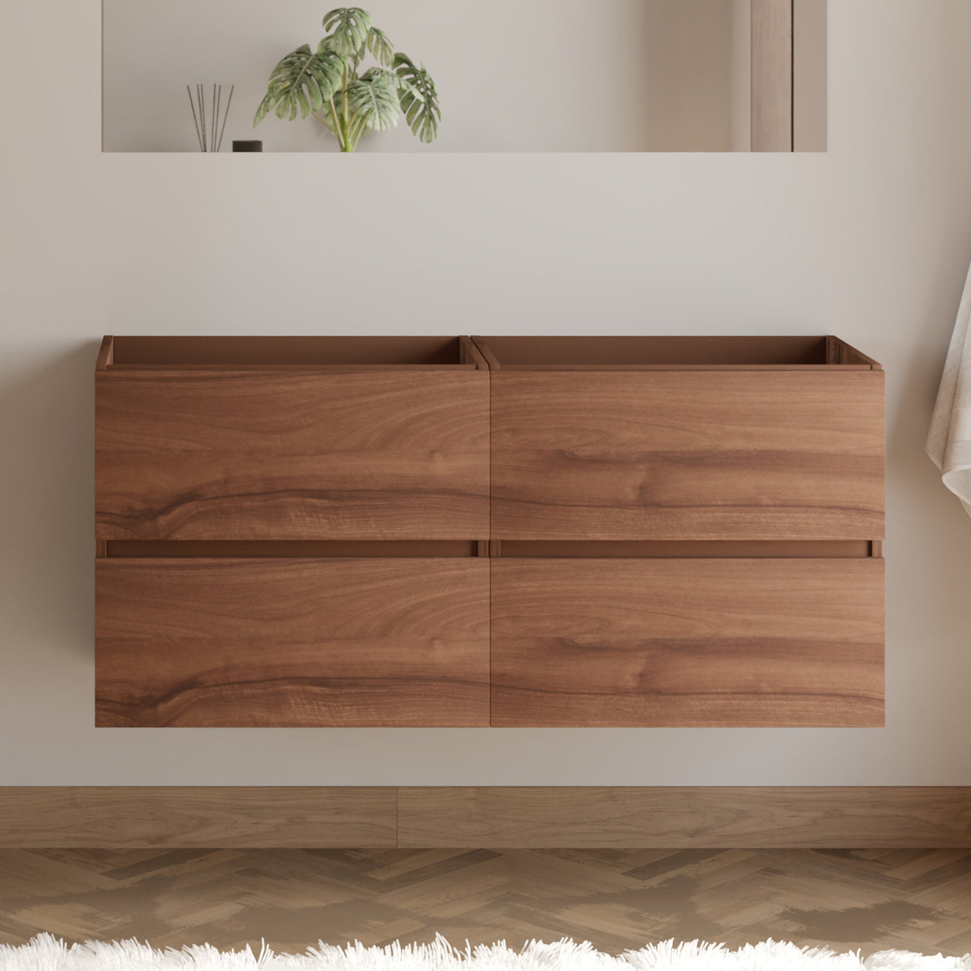 Ida 120 double meuble seul nogal sans miroir