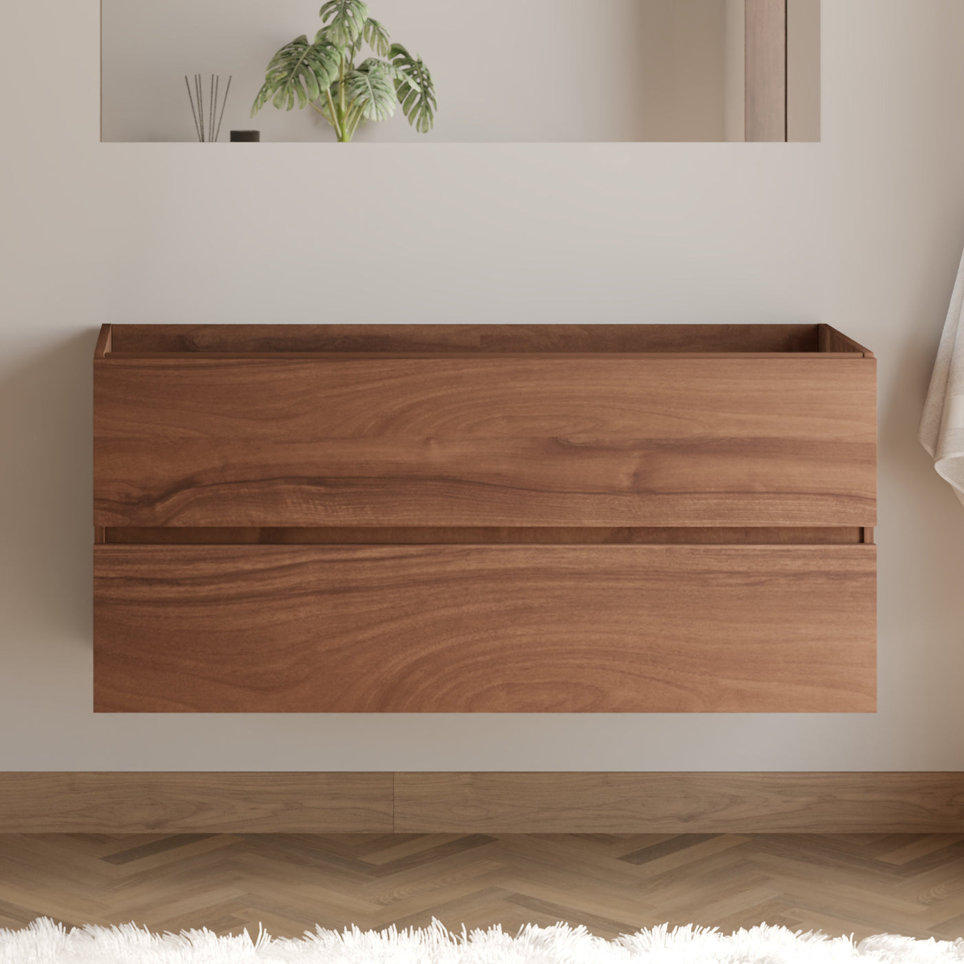 Meuble de salle de bain IDA 120 cm meuble seul nogal