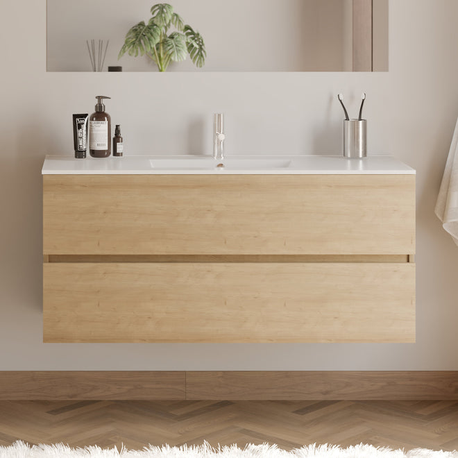 Meuble de salle de bain IDA 120 cm plan vasque nebraska sans miroir