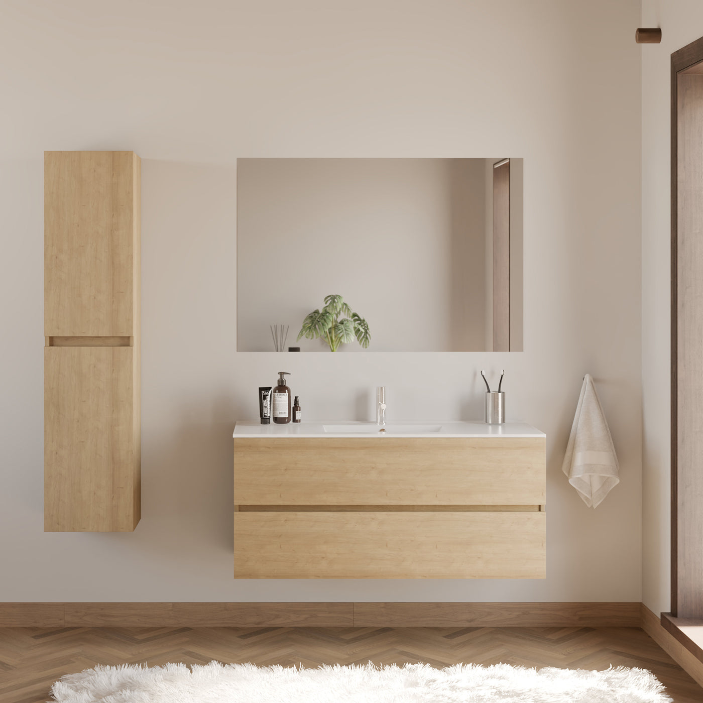 Meuble de salle de bain IDA 120 cm plan vasque nebraska scene