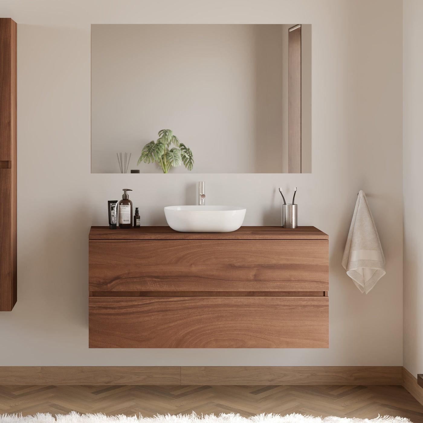 Meuble de salle de bain IDA 120 cm zeus nogal 