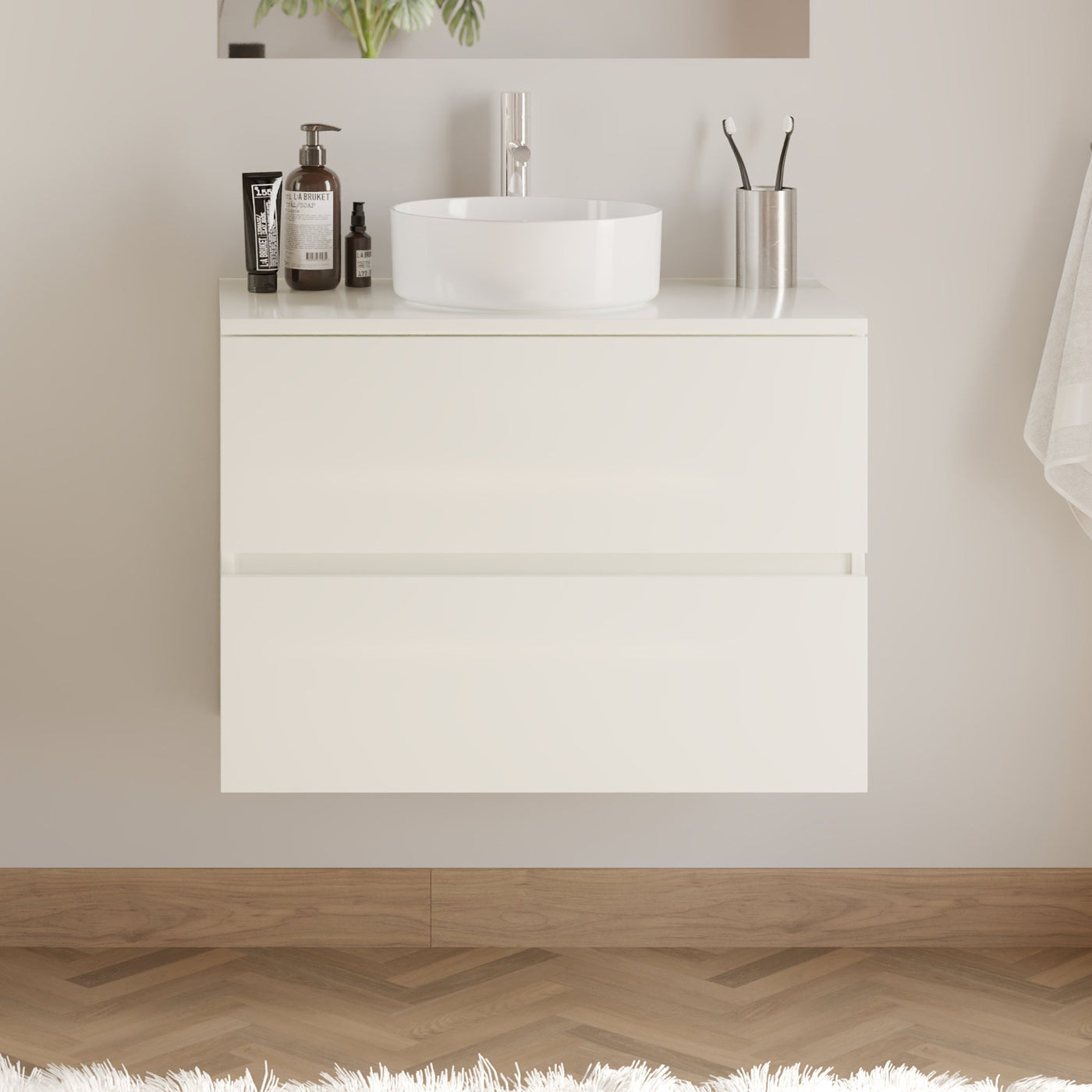 Meuble de salle de bain IDA 60 cm ares blanc sans miroir
