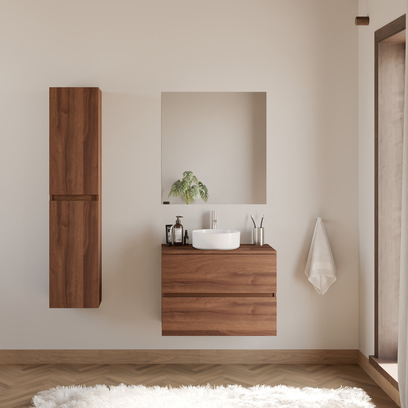 Meuble de salle de bain IDA 60 cm ares nogal scene