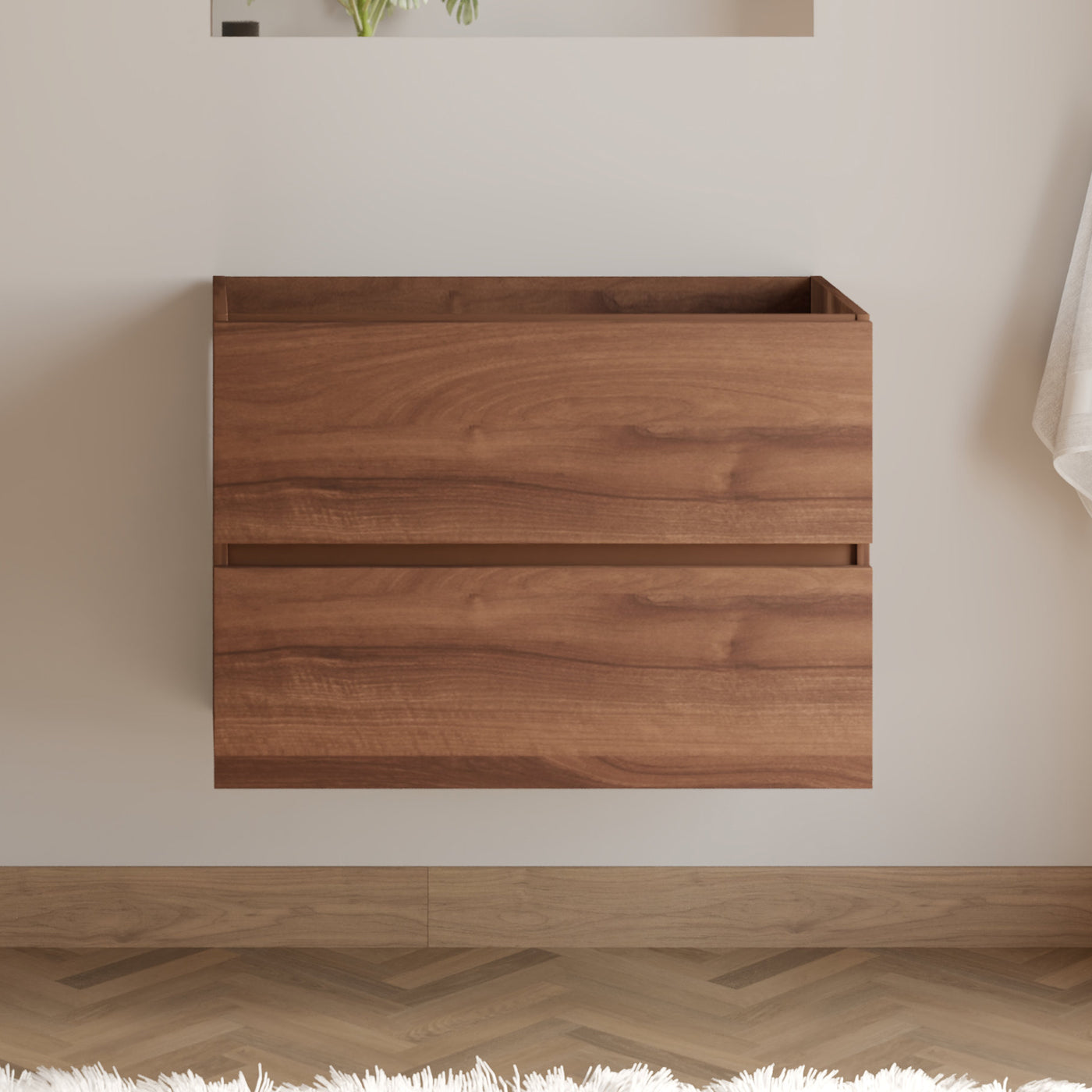 Meuble de salle de bain IDA 60 cm meuble seul nogal sans miroir