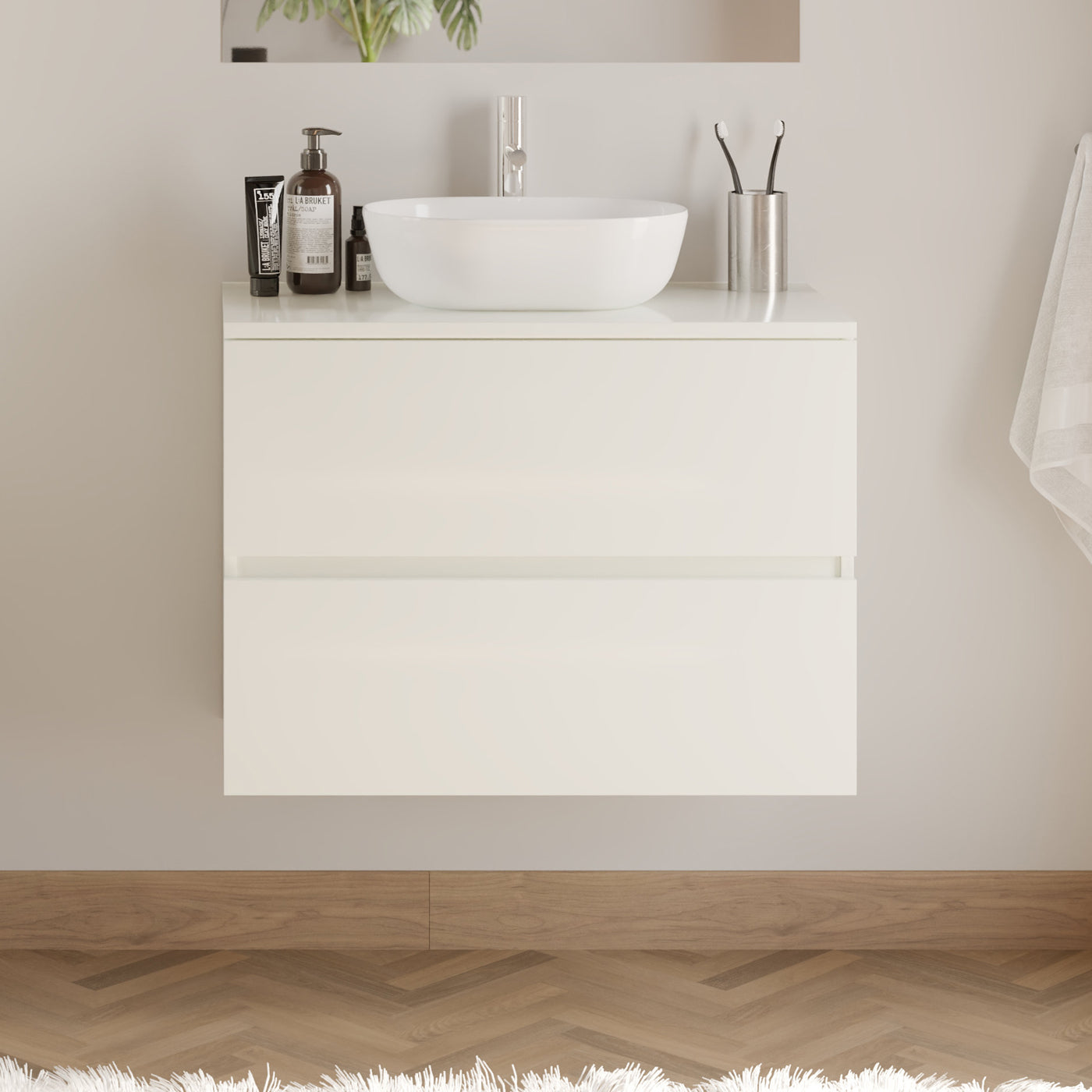 Meuble de salle de bain IDA 60 cm zeus blanc sans miroir