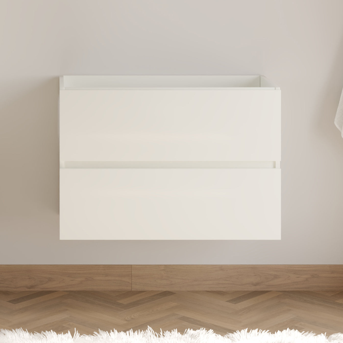 Meuble de salle de bain IDA 70 80 cm blanc meuble seul