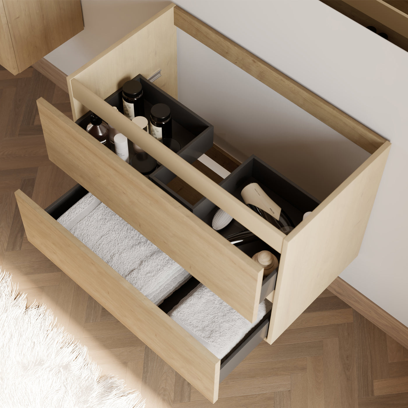 Meuble de salle de bain IDA 70 80 cm nebraska meuble seul vue de dessus