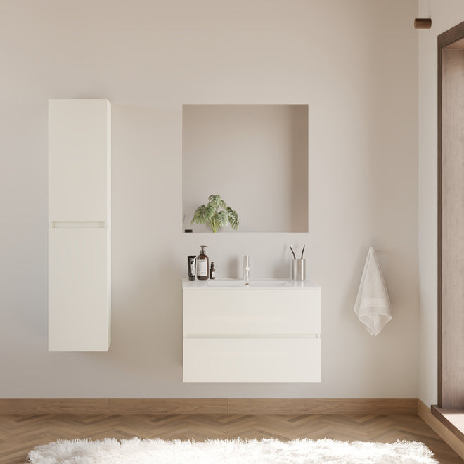 Meuble de salle de bain IDA 70 80 cm plan vasque blanc scene