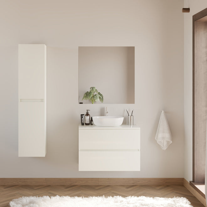 Meuble de salle de bain IDA 70 80 cm vasque zeus blanc scene