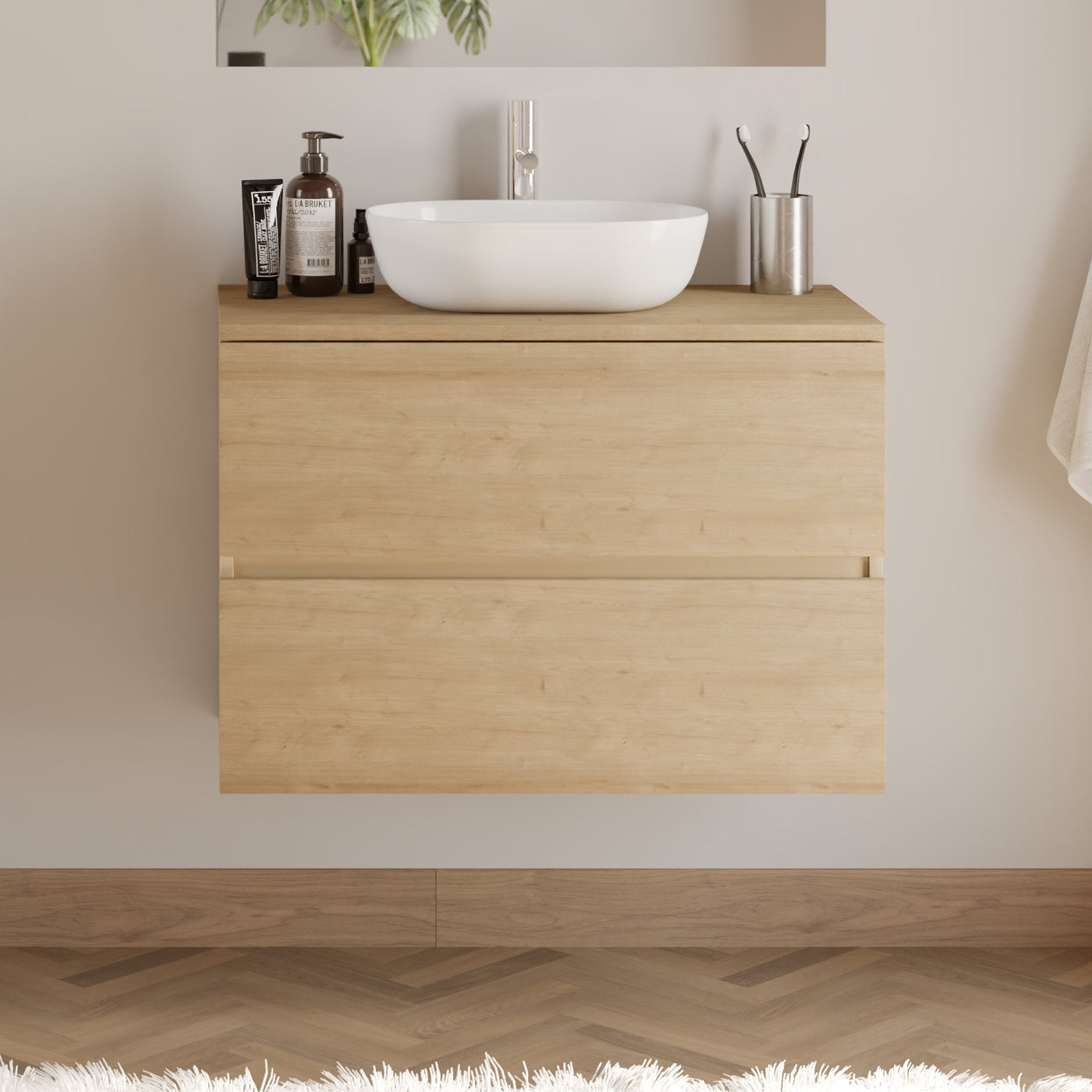 Meuble de salle de bain IDA 70 80 cm vasque zeus nebraska sans miroir