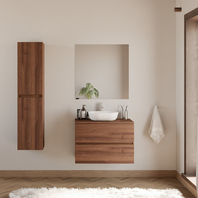 Meuble de salle de bain IDA 70 80 cm vasque zeus nogal scene